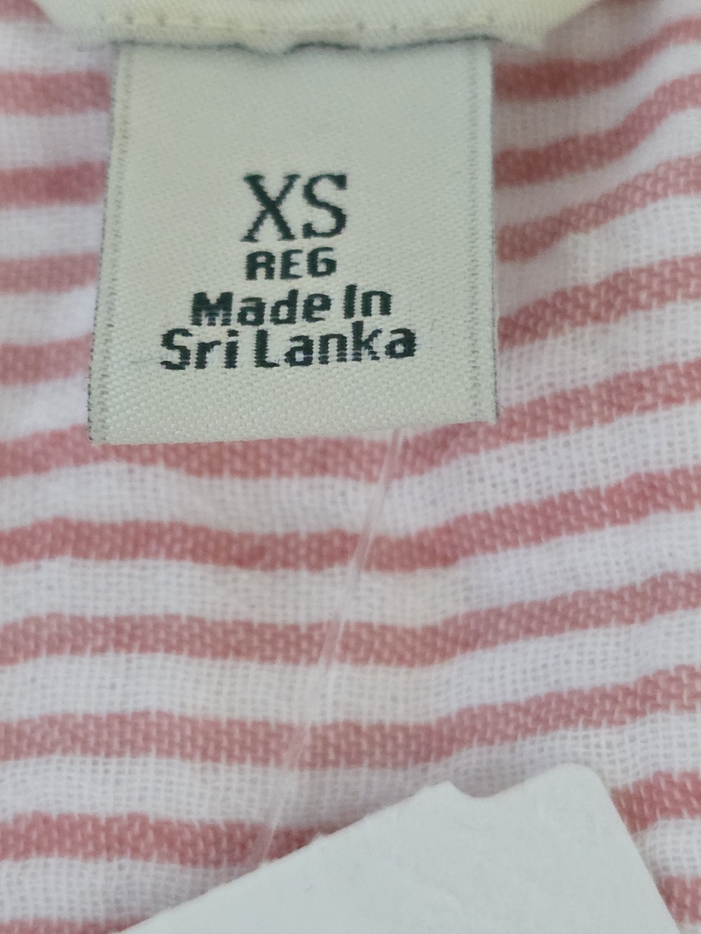 LL Bean Striped Sleeveless Pink & White Cotton Shirt Dress Womens Size XSmall - Picture 4 of 12